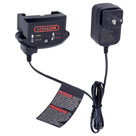 Tulepowceeng LCS1620B charger front view for compact 20V battery charging.