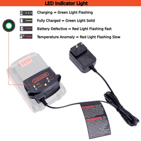 Tulepowceeng LCS1620B charger LBXR20 compatibility connection for flexible use.