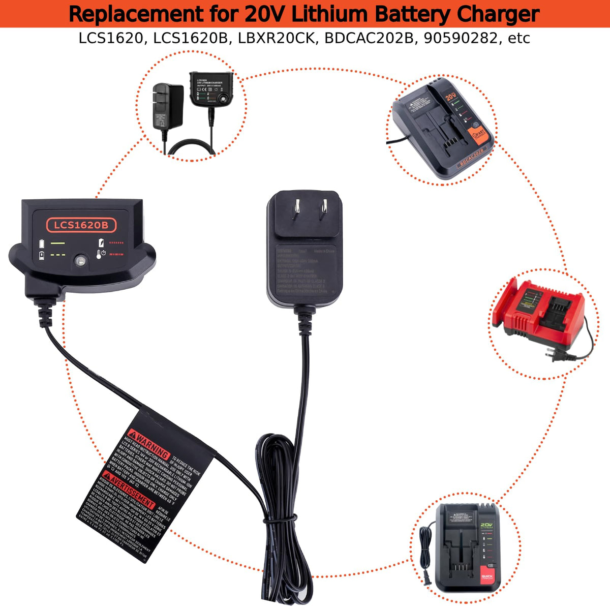 Tulepowceeng LCS1620B charger quick setup guide image for fast start.