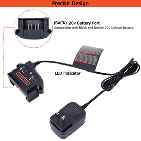Tulepowceeng LCS1620B charger side ports for easy plug-in access.