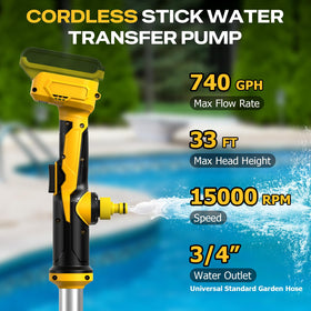 Tulukye 740GPH water transfer pump delivers fast, efficient liquid moves for basements, ponds, and pools.