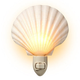 Tumbler Home Real Sea Shell Night Light with a natural clam shell for warm coastal glow