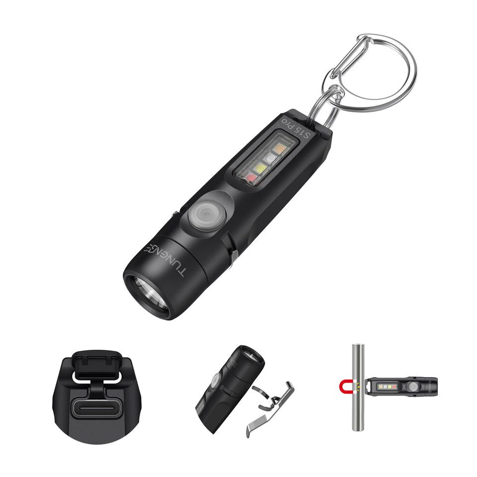 TUNENGE S15Pro keychain flashlight delivers 750 lumens for bright on-the-go lighting.