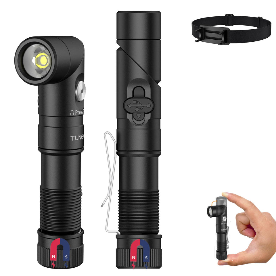 Tunenge T21X 1400 lumen flashlight illuminates outdoor areas clearly