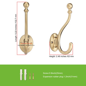 TUNNY double-hook design highlighted for space-saving, versatile wall mounting.