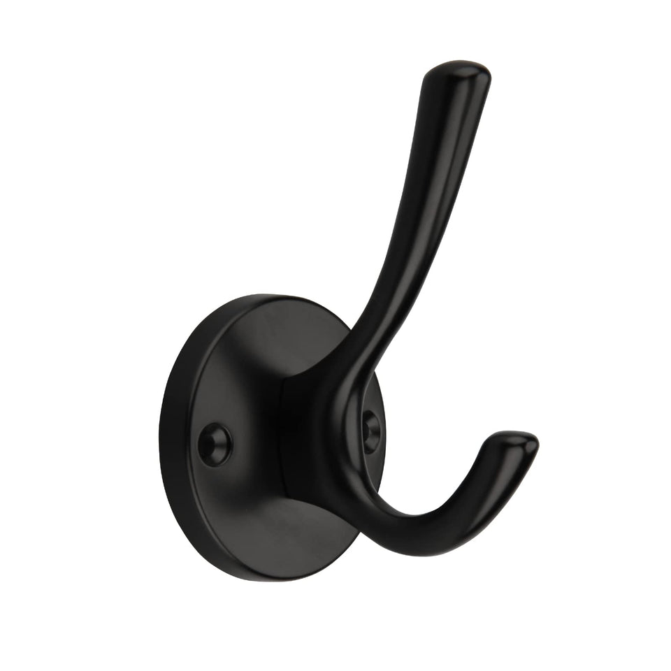 TUNNY round coat hook matte black wall mount for coats and towels