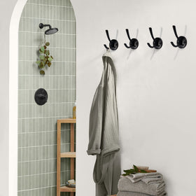 Five hooks with mounting hardware for quick tool free setup