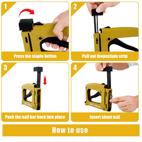 Tuntwcc hand-operated frame stapler for power-free framing tasks.