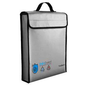TuoBak's fireproof bag cover showing rugged exterior protection for valuables