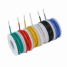 TUOFENG 16 AWG solid copper wire black spool for reliable connections and organization.