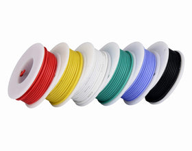 TUOFENG yellow 18awg silicone wire shows smooth insulation suitable for test leads.