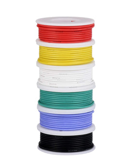 TUOFENG 20awg silicone wire green conductor ideal for color-coded project leads.