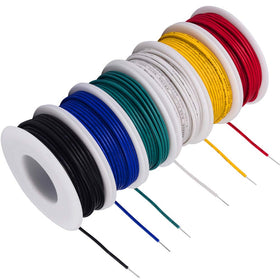 TUOFENG red 20 AWG solid core spool for breadboard prototyping and reliable connections.