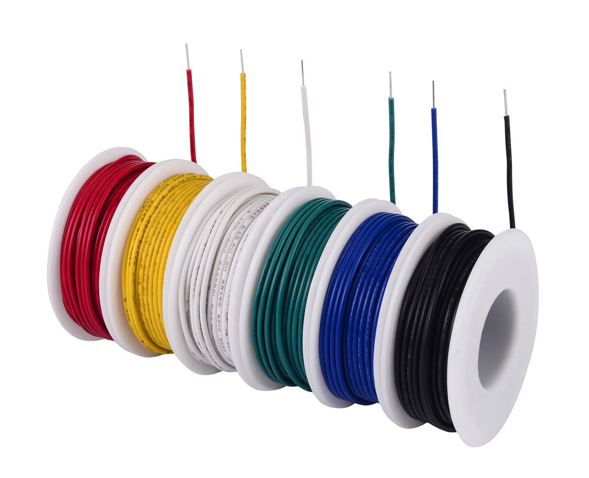 TUOFENG 24 AWG red solid-core jumper wire for quick prototyping and reliable connections.