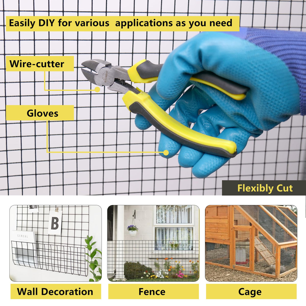 TUOKS hardware cloth used as garden fence for barrier and airflow