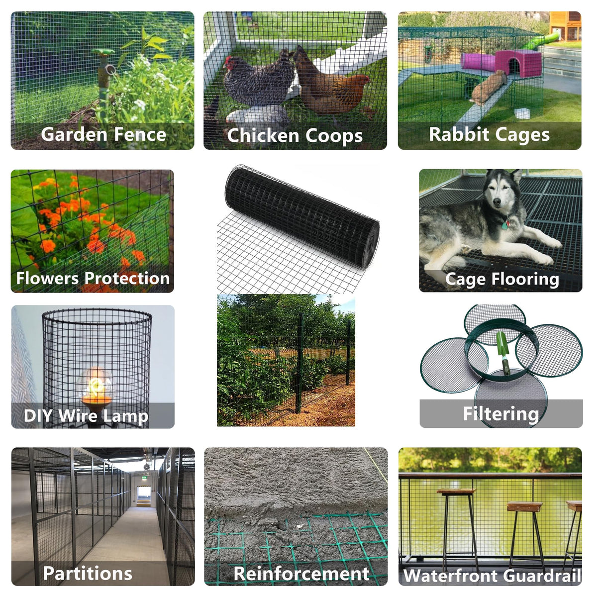 TUOKS fencing helps repel small garden pests while promoting air flow.