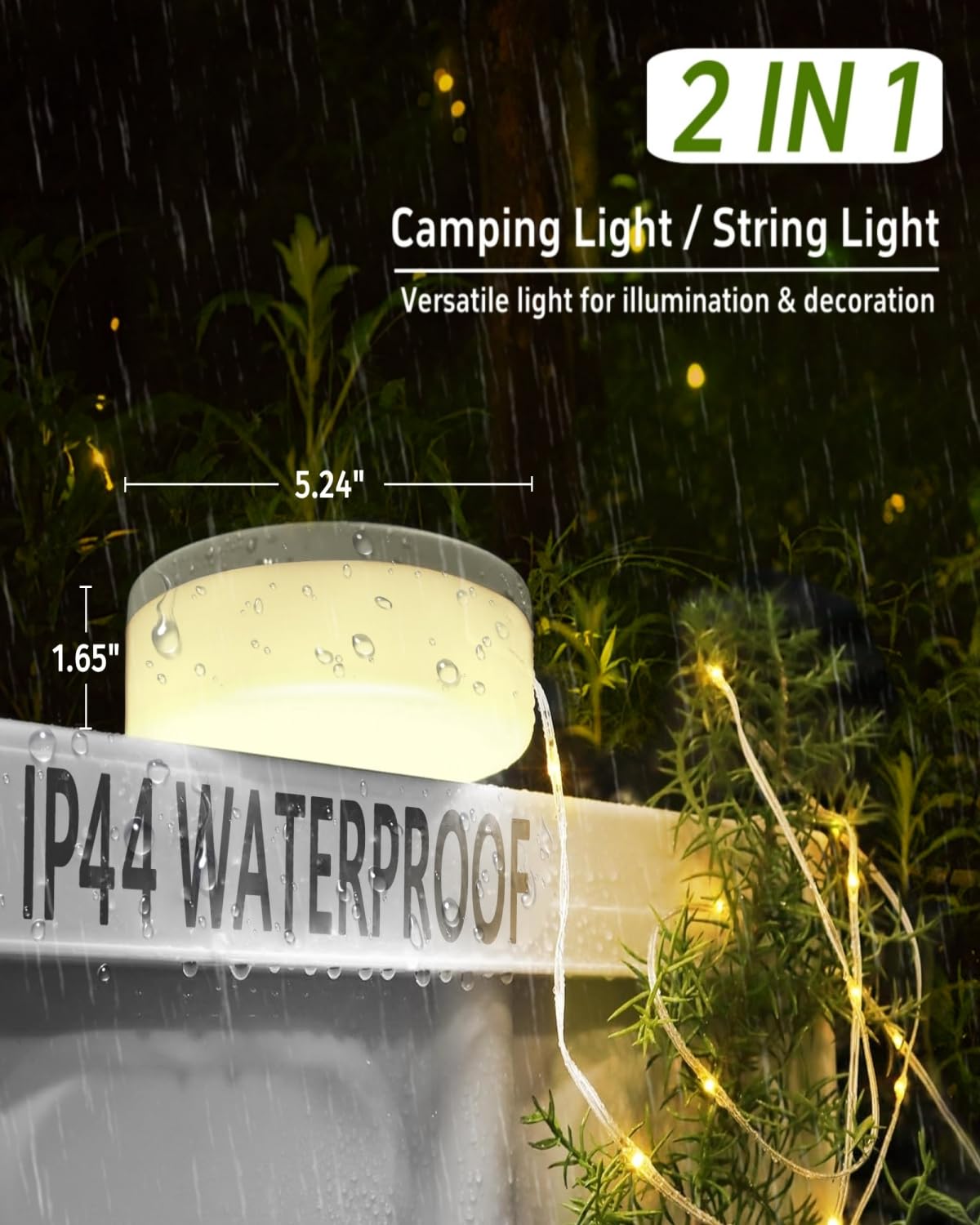 TuoPuLife remote-control lantern enables simple camping night control.
