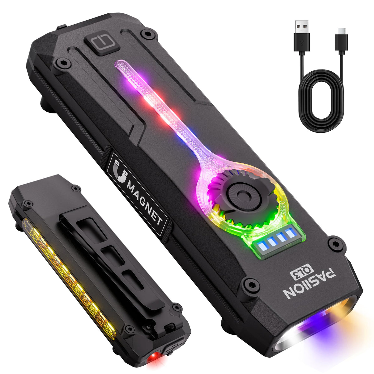 TUOWEE U V Flat EDC flashlight with 1200 lumens for clear outdoor lighting
