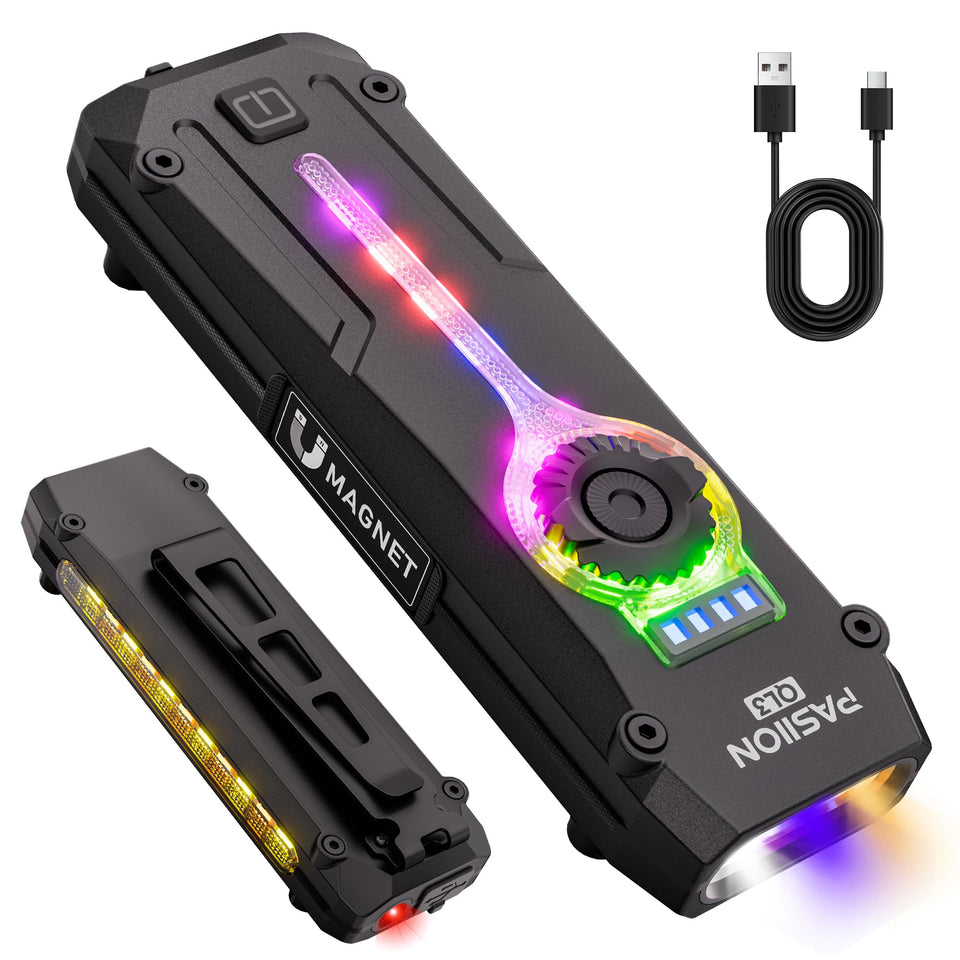 TUOWEE U V Flat EDC flashlight with 1200 lumens for clear outdoor lighting