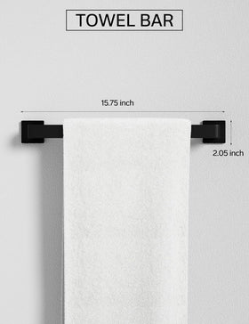 Tupello toilet paper holder in matte black for convenient, tidy bathroom setup.