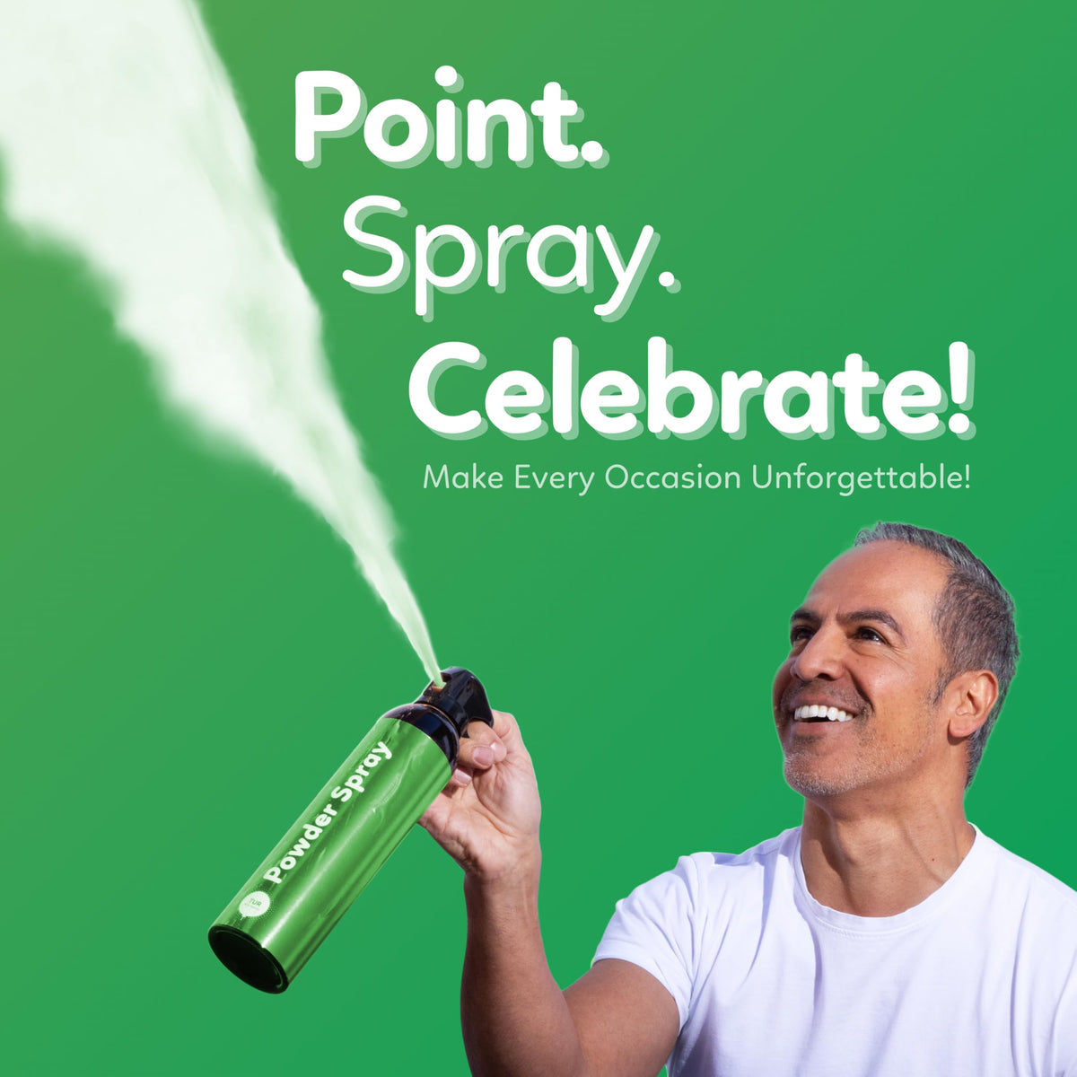 TUR Green Smoke Bomb cannon used for gender reveal moments with colorful impact.