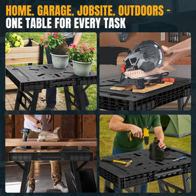 Turboforce bench dog holes enable versatile clamping options.