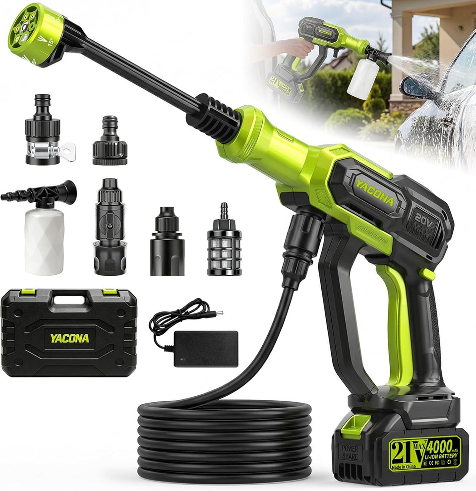 TurfPro cordless washer body shows compact design for easy handling and quick cleaning.