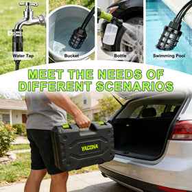 TurfPro cordless washer control panel features responsive push-button operation.