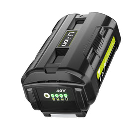 TURPOW 40V battery front view with quick info display for easy monitoring.