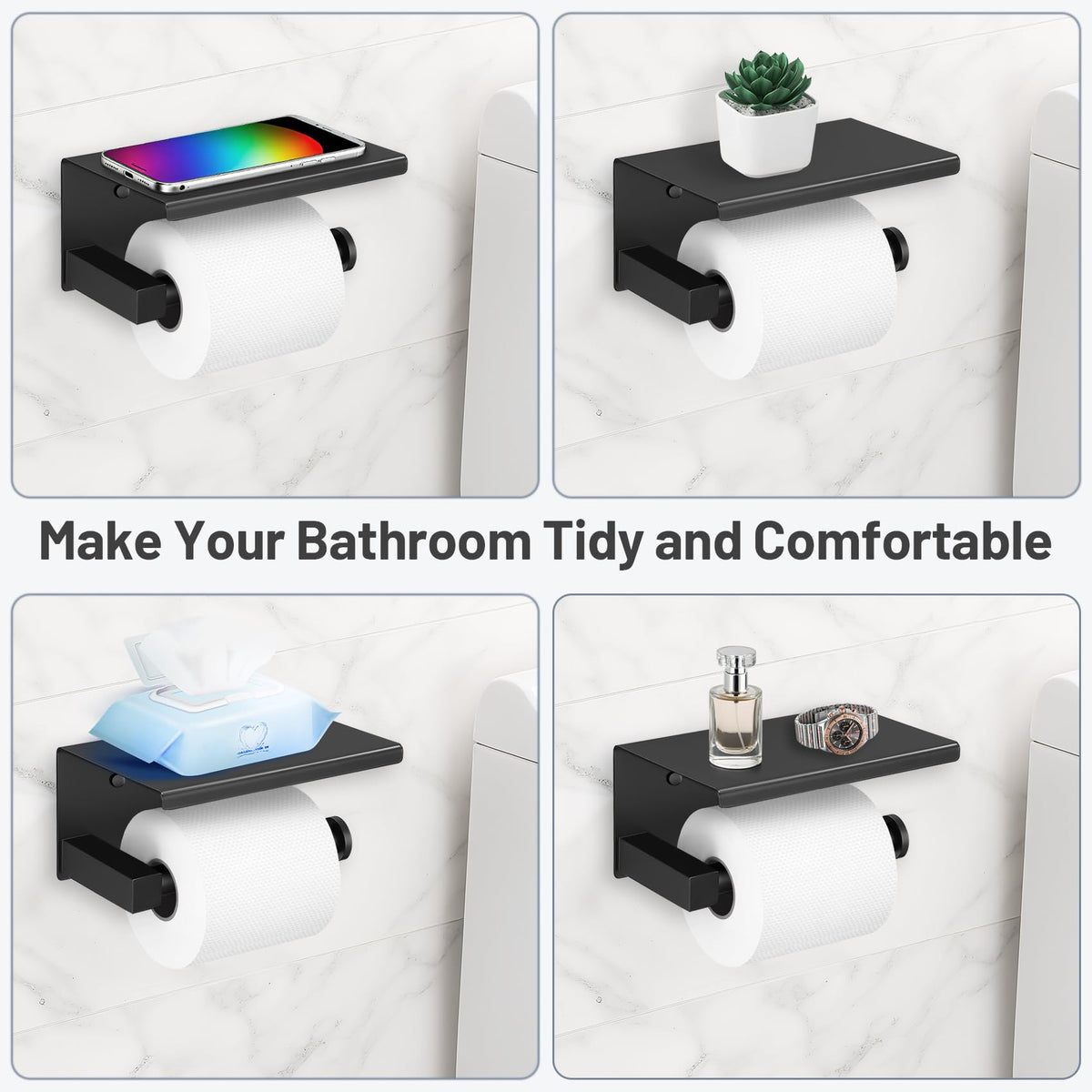 TURS second robe hook enhances organization in a modern bath.
