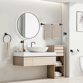 TURS modern round design enhances any bathroom style with a cohesive look