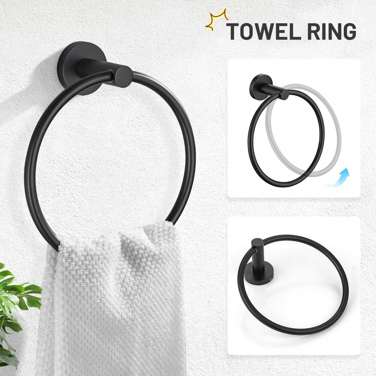 TURS Matte Black toilet paper holder offers sturdy daily use and durability