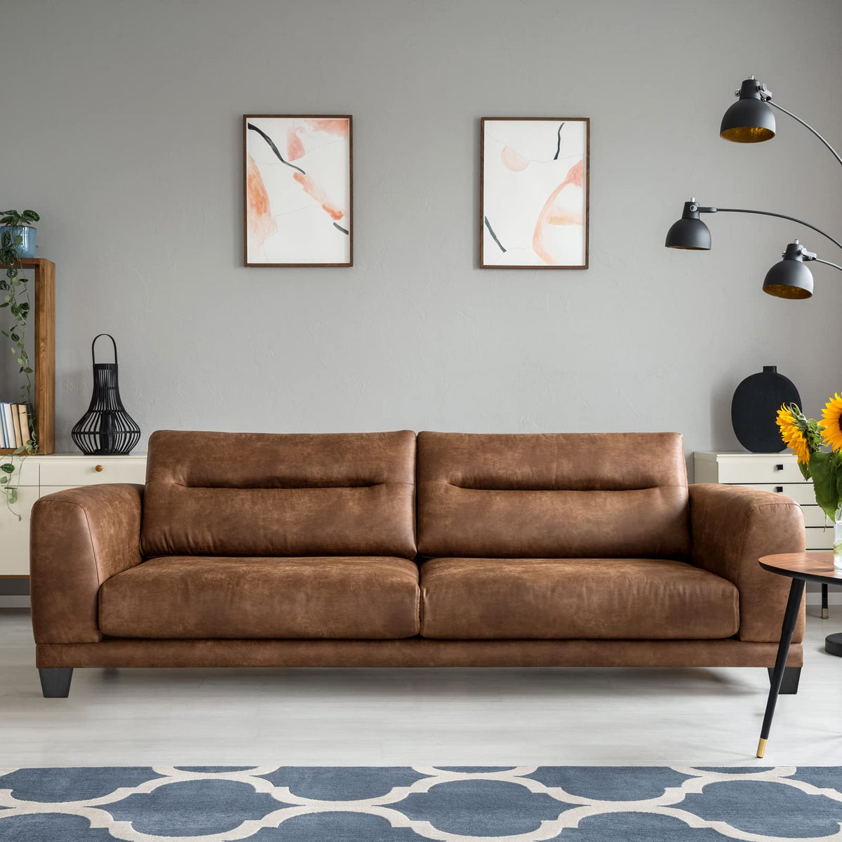 Black TURSTIN sofa legs with T-nuts for secure mounting