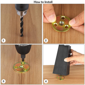Step-by-step TURSTIN leg assembly process for easy setup