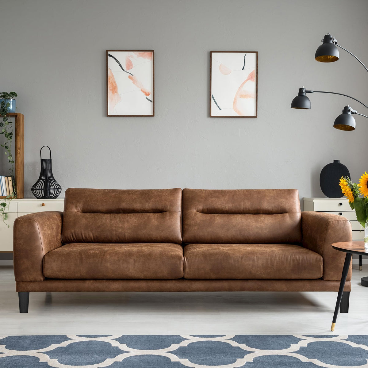 Sleek black square tapered TURSTIN feet for modern furniture