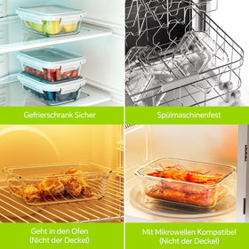 TUSEASY easy-clean borosilicate glass resists stains and odors between uses.