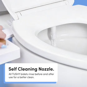 TUSHY Classic 3.0 bathroom fit demonstrates compatibility with most toilets.