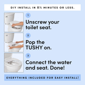 TUSHY Classic 3.0 easy-clean head supports simple maintenance.