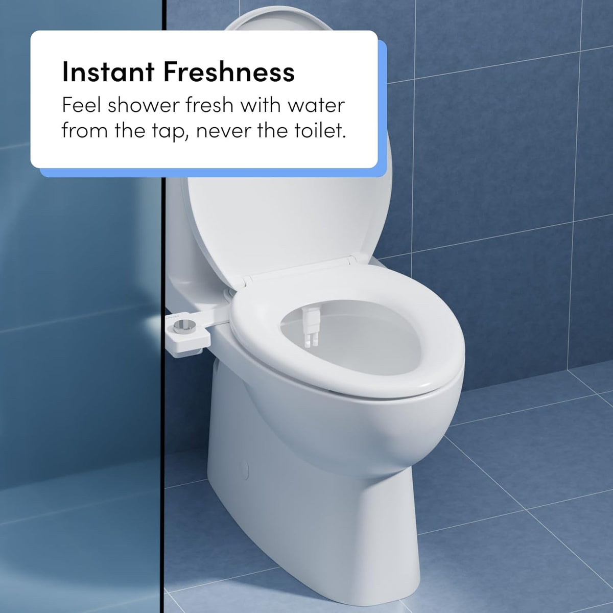 TUSHY Fresh Dual Nozzle slim design fits most toilets.