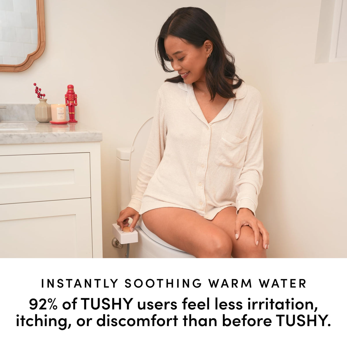 TUSHY Spa adjustable water pressure for customized comfort.