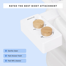 TUSHY water flow in use delivering a comfortable, steady cleanse