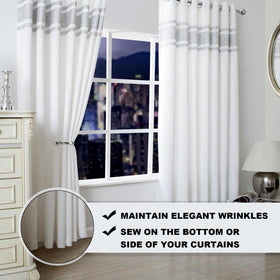 Tusirgre durable materials keep both indoor and outdoor curtains in place.