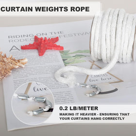 Tusirgre outdoor indoor curtain weights rope withstands varied conditions.