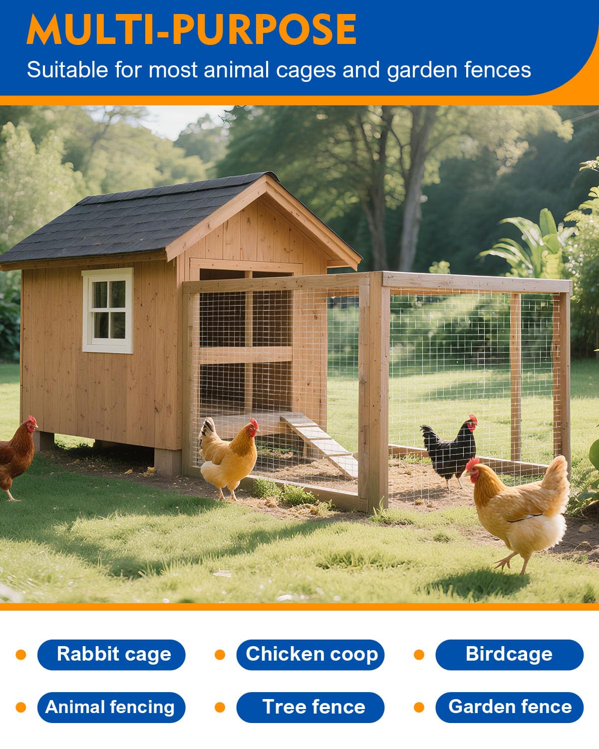TUSON poultry enclosure secured with the hardware mesh
