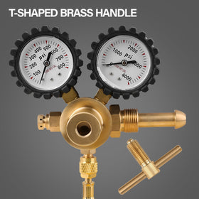Readable gauge display up to 800 PSI for safety checks.