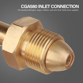 Tutor Auto CGA-580 inlet fits standard nitrogen and inert gas tanks