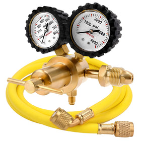 Tutor Auto nitrogen regulator with CGA580 inlet for standard tanks and precise control.