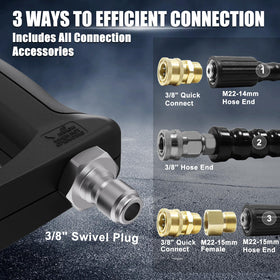TUTULUCK 1/4-inch nozzle combines stainless steel and rubber for durability.