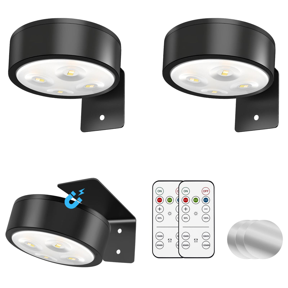 Tututry battery-powered picture light with remote control for convenient framing illumination.