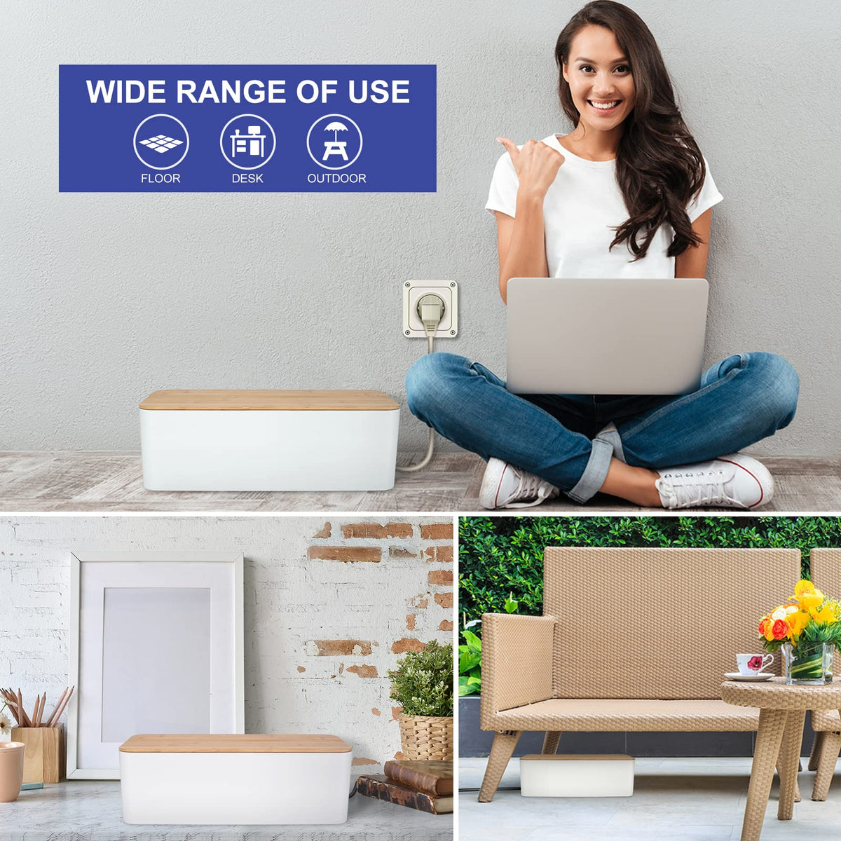 TuweChen bundle includes clips and ties to secure wires quickly.